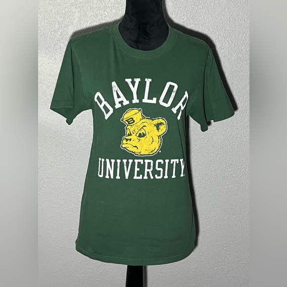 League - Green Baylor University Shirt - Green/Yellow/White - Sz Small - Picture 3 of 10